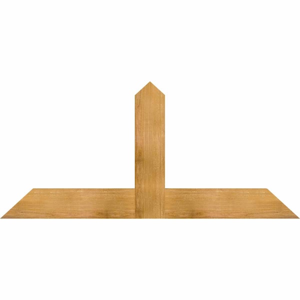 Ekena Millwork Portland Rough Sawn Timber Gable Bracket, Western Red Cedar, 60"W x 27"H x 2"D x 6"F, 11/12 Pitch GBW060X27X0206POR00RWR - main